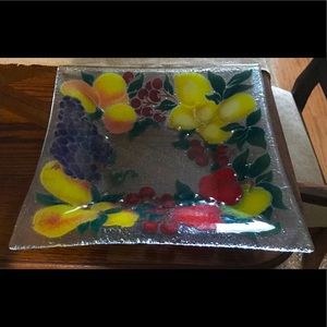 Peggy Karr fused glass platter
